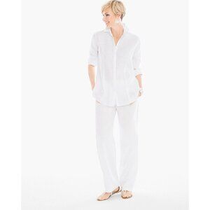 EUC Chico's Straight-Leg Linen Pants Size 2.5R